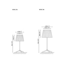 Load image into Gallery viewer, Royal T Table Lamp - line drawing.