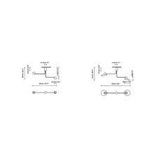 Load image into Gallery viewer, Speers Arm C LED Ceiling Light line-drawing.