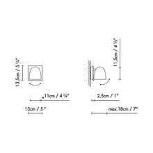Load image into Gallery viewer, Speers W LED Wall Light in line-drawing.