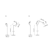 Load image into Gallery viewer, Blux System F Floor Lamp - line drawing.