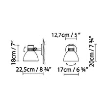 Load image into Gallery viewer, Blux System W Wall Light - line drawing.
