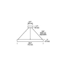 Load image into Gallery viewer, Bodiam LED Chandelier - line drawing.