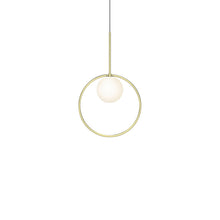 Load image into Gallery viewer, Bola Halo LED Pendant Light in Brass.
