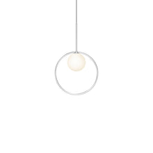 Load image into Gallery viewer, Bola Halo LED Pendant Light in Chrome/Small.