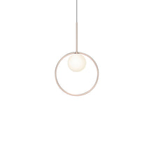 Load image into Gallery viewer, Bola Halo LED Pendant Light in Rose Gold/Small.