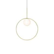 Load image into Gallery viewer, Bola Halo LED Pendant Light in Brass/Medium.