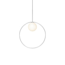 Load image into Gallery viewer, Bola Halo LED Pendant Light in Chrome/Medium.