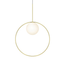 Load image into Gallery viewer, Bola Halo LED Pendant Light in Brass/Large.