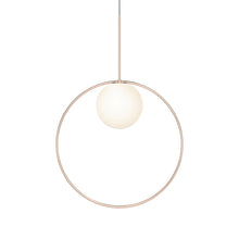 Load image into Gallery viewer, Bola Halo LED Pendant Light in Rose Gold/Large.