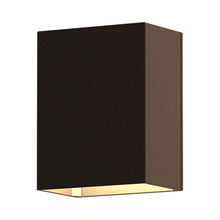 Load image into Gallery viewer, Box Outdoor LED Wall Light in Textured Bronze.
