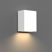 Load image into Gallery viewer, Box Outdoor LED Wall Light in Detail.
