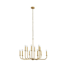 Load image into Gallery viewer, Breck Chandelier in Antique Brass(12-Light).