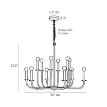 Load image into Gallery viewer, Breck Chandelier - line drawing.