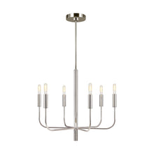 Load image into Gallery viewer, Brianna Chandelier in Small/Polished Nickel.