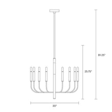 Load image into Gallery viewer, Brianna Chandelier - line drawing.