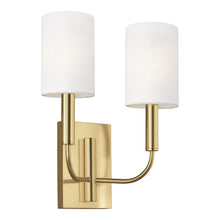 Load image into Gallery viewer, Brianna Double Bath Wall Light in Brass.