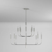 Load image into Gallery viewer, Brianna Two-Tier Chandelier in Detail.
