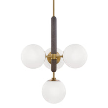 Load image into Gallery viewer, Brielle 4-Light Pendant Light in Aged Brass.