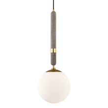 Load image into Gallery viewer, Brielle Pendant Light in Aged Brass/Large.