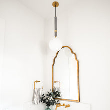 Load image into Gallery viewer, Brielle Pendant Light in bathroom.