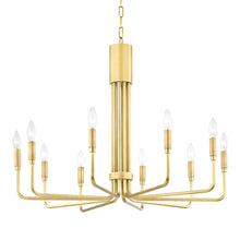 Load image into Gallery viewer, Brigitte Pendant Light in Aged Brass/10-Light.
