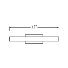 Load image into Gallery viewer, Brink LED Bath Vanity Wall Light - line drawing.