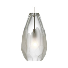 Load image into Gallery viewer, Briolette Low Voltage Pendant Light in Frost/Satin Nickel.