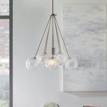 Load image into Gallery viewer, Bronzeville Pendant Light in living room.