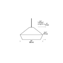 Load image into Gallery viewer, Brummel Grande Pendant Light - line drawing.