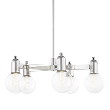 Load image into Gallery viewer, Bryce Chandelier in Polished Nickel.