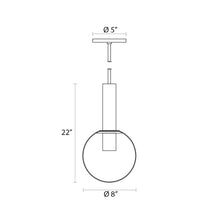 Load image into Gallery viewer, Bubbles Pendant Light - line drawing.
