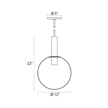 Load image into Gallery viewer, Bubbles Pendant Light - line drawing.