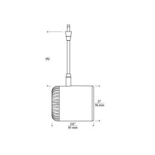 Load image into Gallery viewer, Burk Low Voltage FreeJack LED Head - line drawing.