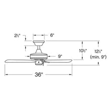Load image into Gallery viewer, Cabana Ceiling Fanin - line drawing.