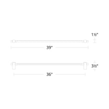 Load image into Gallery viewer, Cadence LED Bath Bar - line drawing.