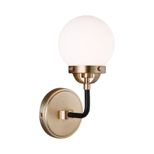 Load image into Gallery viewer, Cafe Bath Wall Light in Satin Brass.