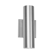 Load image into Gallery viewer, Caliber Indoor/Outdoor LED Wall Light in Small/Brushed Aluminum.