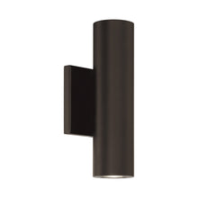 Load image into Gallery viewer, Caliber Indoor/Outdoor LED Wall Light in Small/Bronze.