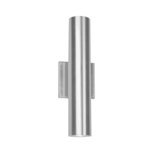 Load image into Gallery viewer, Caliber Indoor/Outdoor LED Wall Light in Large/Brushed Aluminum.