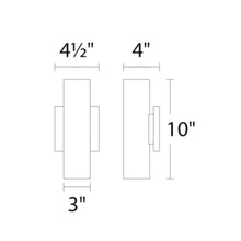 Load image into Gallery viewer, Caliber Indoor/Outdoor LED Wall Light - line drawing.