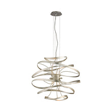 Load image into Gallery viewer, Calligraphy LED Pendant Light in Silver Leaf/Small.