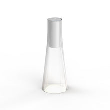 Load image into Gallery viewer, Candel LED Table Lamp in Silver/Clear.