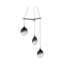 Load image into Gallery viewer, Cantina 3-Light Tri-Spreader LED Pendant Light in Smoke Fade/Small.