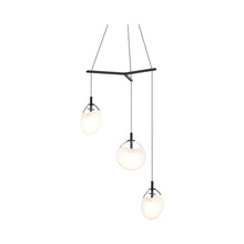 Load image into Gallery viewer, Cantina 3-Light Tri-Spreader LED Pendant Light in Clear/White/Small.