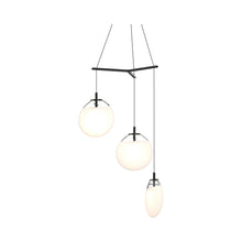 Load image into Gallery viewer, Cantina 3-Light Tri-Spreader LED Pendant Light in Clear/White/Medium.