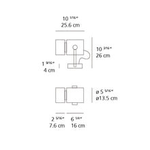 Load image into Gallery viewer, Cariddi Outdoor LED Spot Light - line drawing.