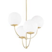 Load image into Gallery viewer, Carrie Chandelier in Aged Brass.