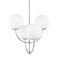 Load image into Gallery viewer, Carrie Chandelier in Polished Nickel.