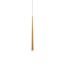 Load image into Gallery viewer, Cascade Crystal LED Pendant Light in Medium/Aged Brass.