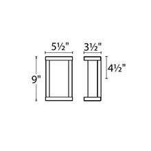 Load image into Gallery viewer, Case Outdoor LED Wall Light - line drawing.